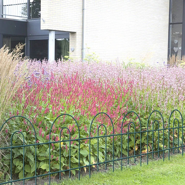 Amagabeli 35panels Decorative Garden Fence 18inchl x 50ft Border Animal Barrier Fence Border Green Thicken