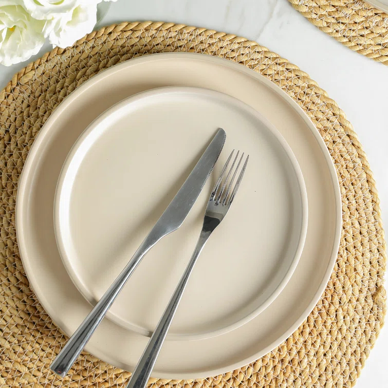 Earth & Clay Amber 24-Piece Dinnerware Set Stoneware