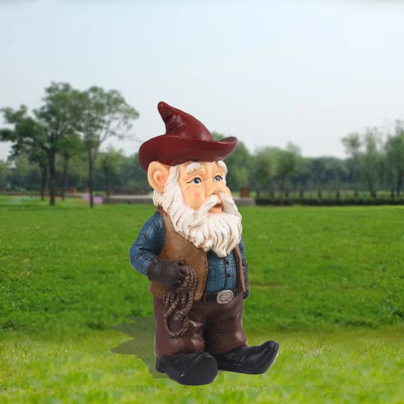 Hi-Line Gift Ltd. Wild West Cowboy Gnome Garden Statue