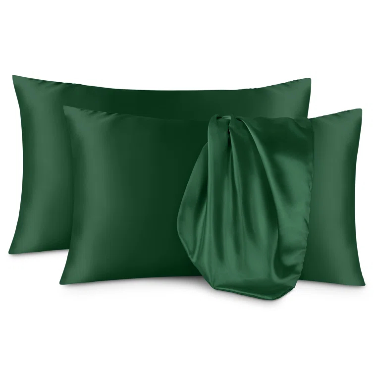 Bare Home Soft Poly Satin Pillowcase Set