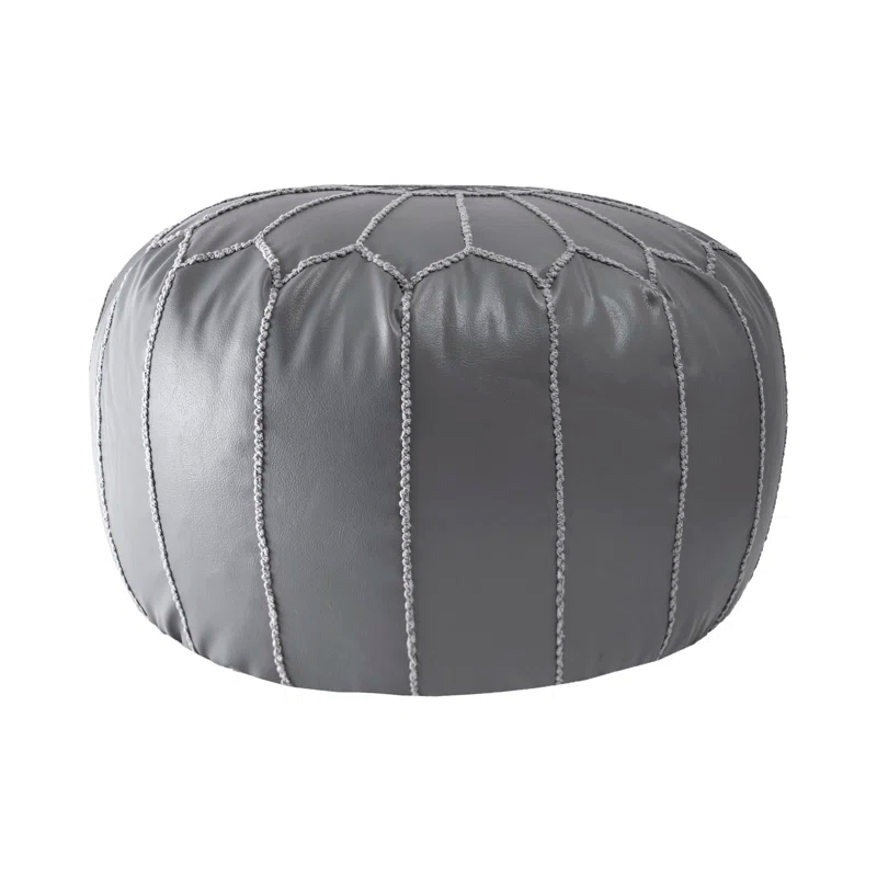 Dakota Fields Faux Leather Pouf