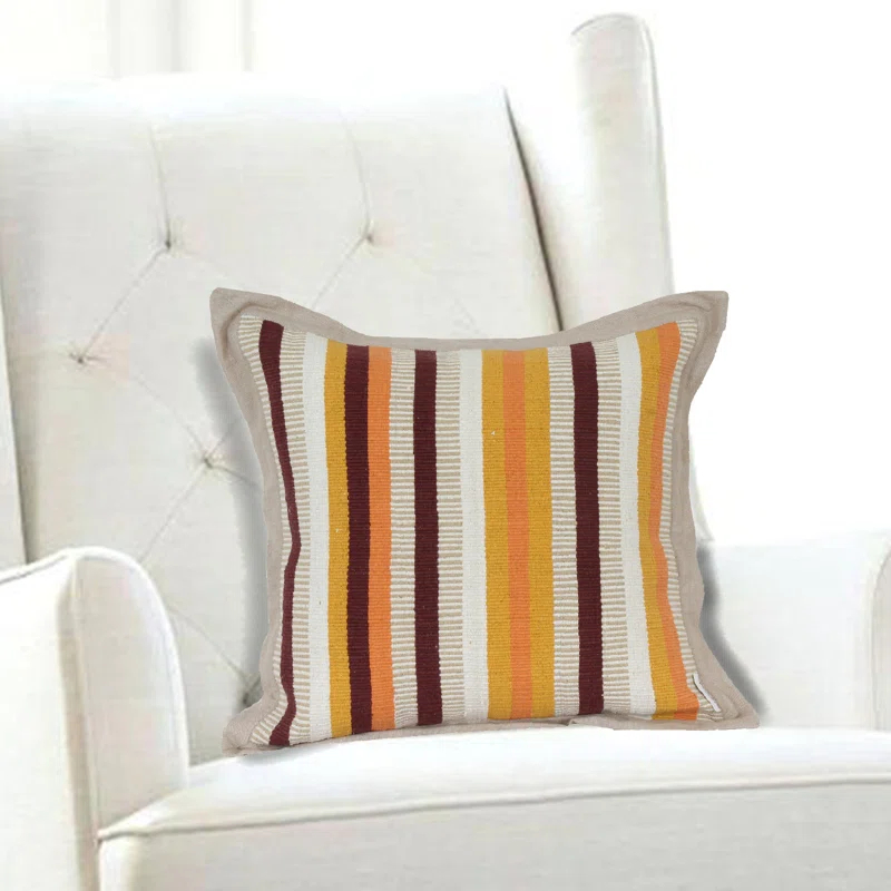HomeRoots Striped Throw Pillow
