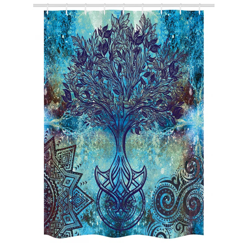 Ambesonne Abstract Shower Curtain with Hooks Included