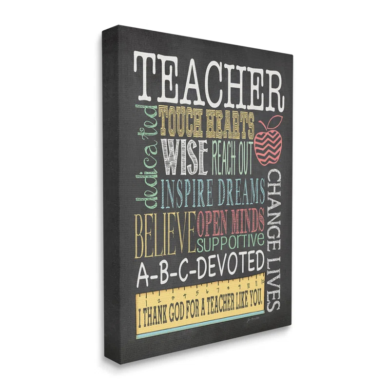 Stupell Industries " Teacher Appreciation Chalkboard Style " by Jo Moulton