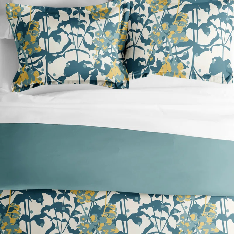 Boho Flower Reversible Duvet Cover Set