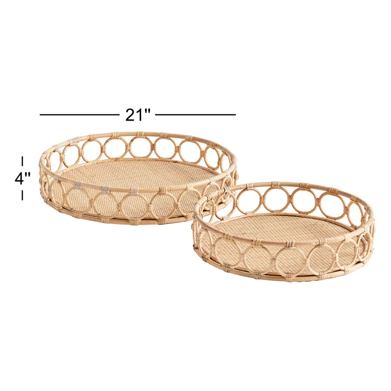 Jalisa Modern Rattan Tray 2