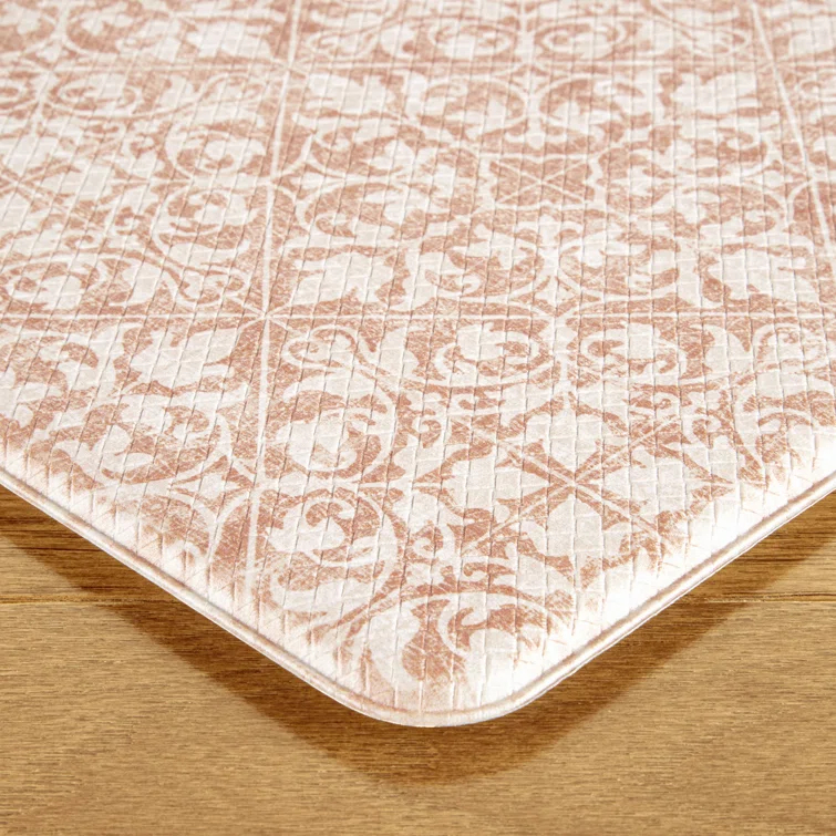 Town & Country Living TOWN & COUNTRY BASICS Comfort Plus Non-Slip Backing Vintage Medallion Tile Anti Fatigue Comfort Mat
