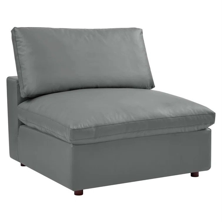 Modway Modway Commix Down Filled Overstuffed Vegan Leather 5-Piece Sectional Sofa
