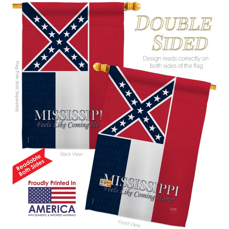 Breeze Decor Double Sided 40'' H x 28'' W Polyester Flag Set