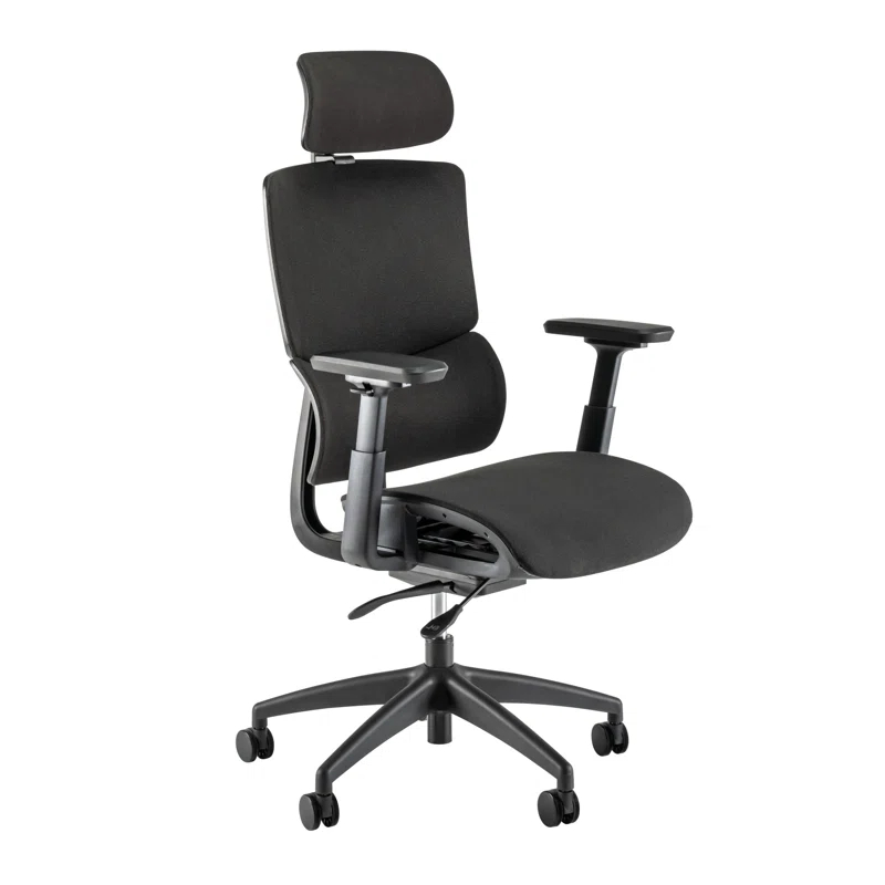 Bush Business Furniture Bush Business Furniture High Back Ergonomic Office Chair With Lumbar Support In Black Fabric, Adjustable Seating For Home And Professional Workspace