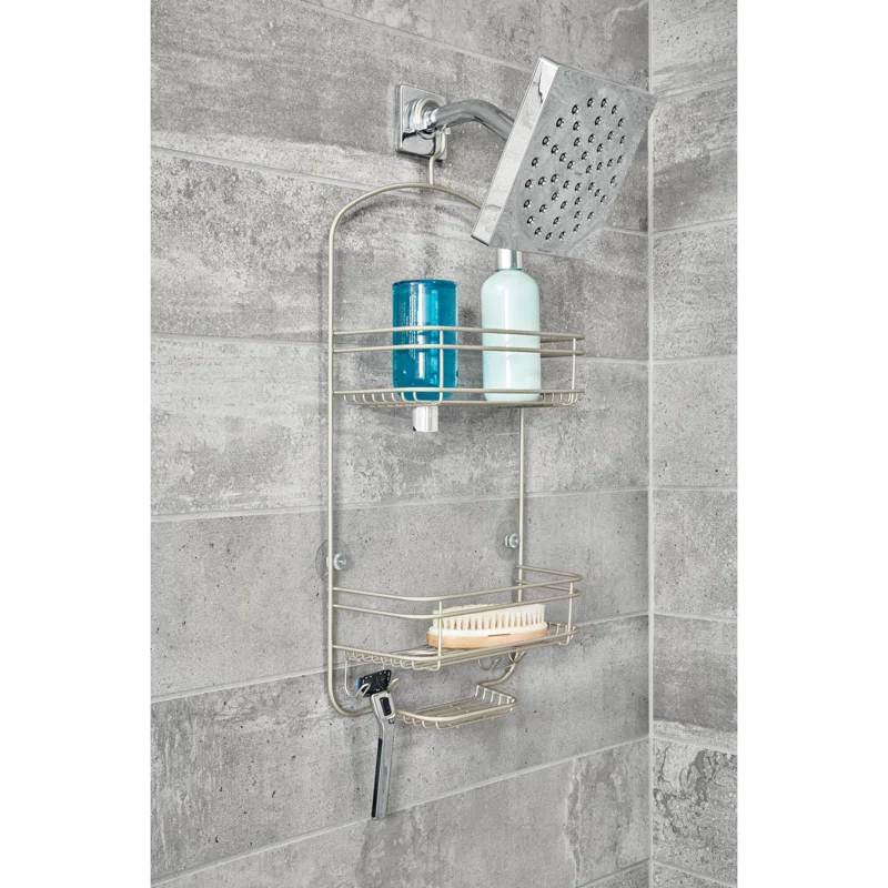 iDesign iDesign Medium Metal Hanging Shower Caddy, Bath Organizer, Satin