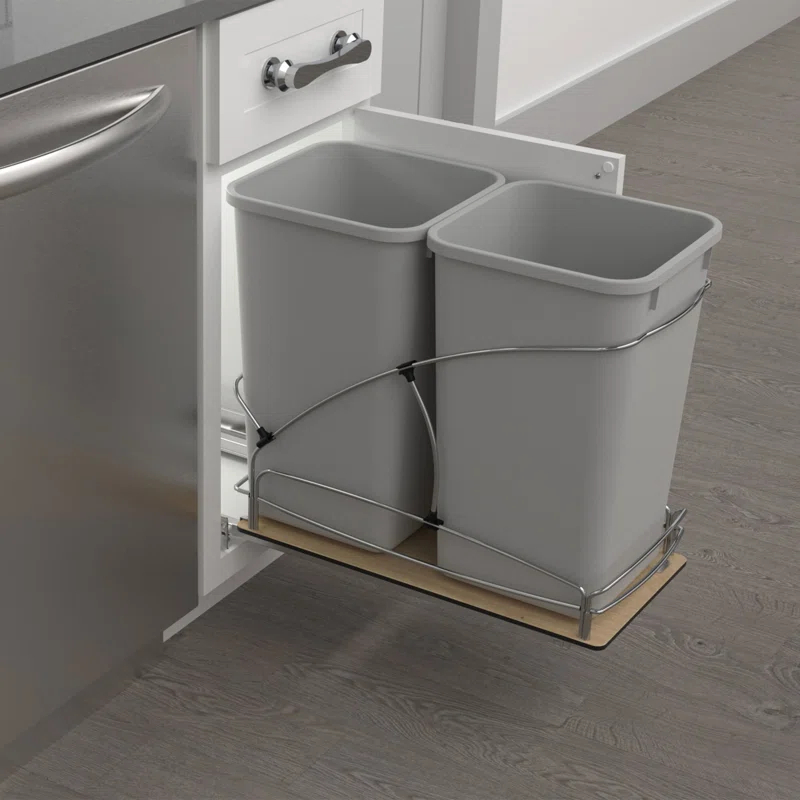Rev-A-Shelf Rev-A-Shelf Double 27 qt. Pullout Trash Containers