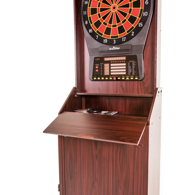 Arachnid Cricket Pro 800 Electronic Dartboard and Cabinet Set with Darts