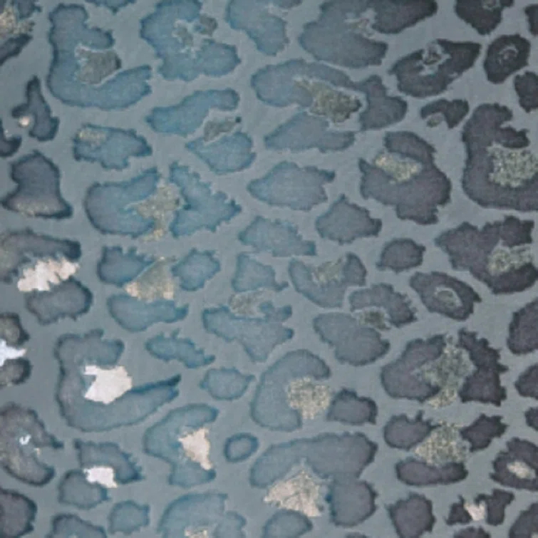 Kevin O'Brien Studio Leopard Animal Print Silk/Rayon/Velvet Reversible Throw Pillow