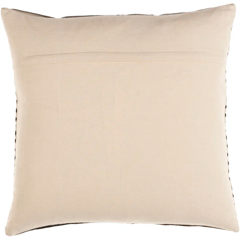 Nashville Striped Leather/Suede Reversible Pillow Cover