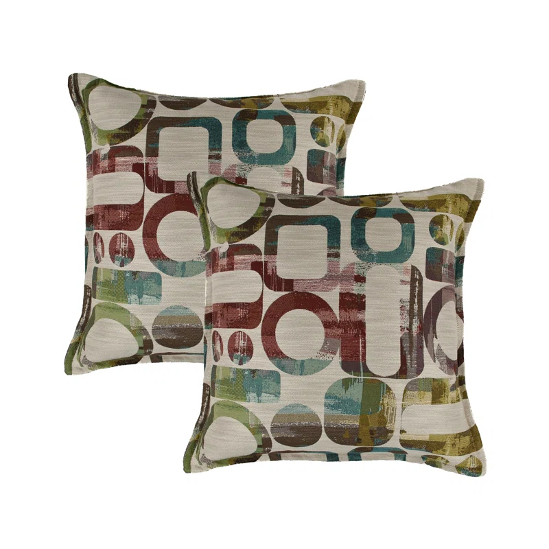 Metropolis Geometric Reversible Throw Pillow (Set of 2)