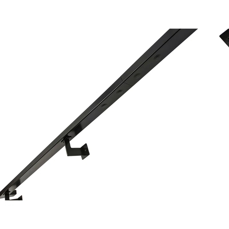 Concept Fusion 1100075 Urban Contemporary Handrail Grab Bar Kit, L Steel Brackets, Returns to Wall, Powder Coat