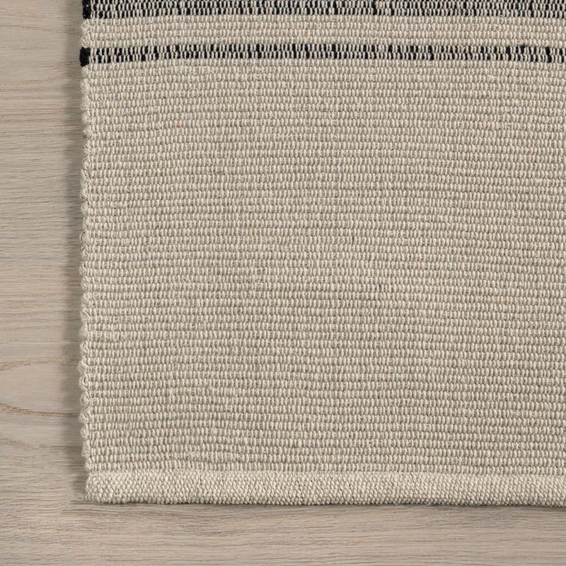 Breakwater Bay Aloizas Striped Cotton Area Rug | Wayfair