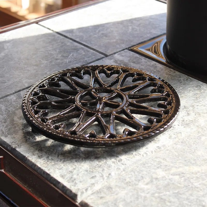 Highland Dunes Metal Round 1 Piece Trivet