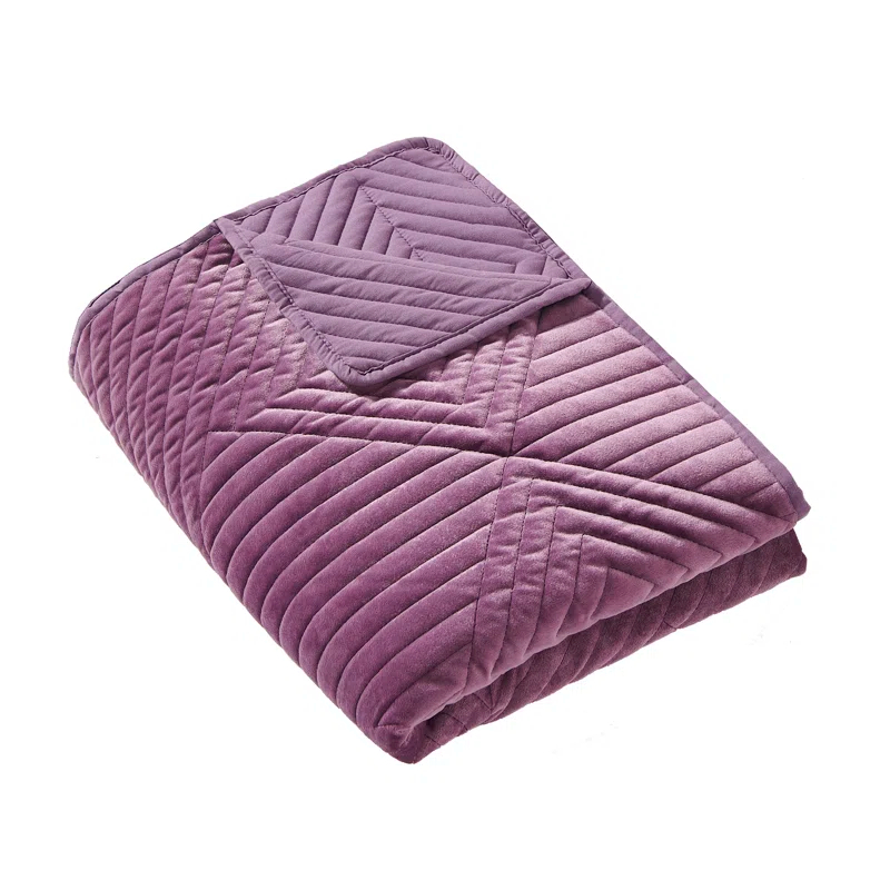 Greenland Home Fashions Riviera Velvet Quilted Throw