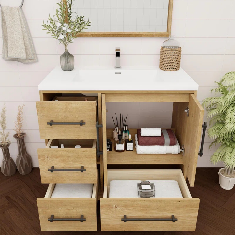 MEBO Victoria 35.4'' Single Bathroom Vanity with Acrylic Top