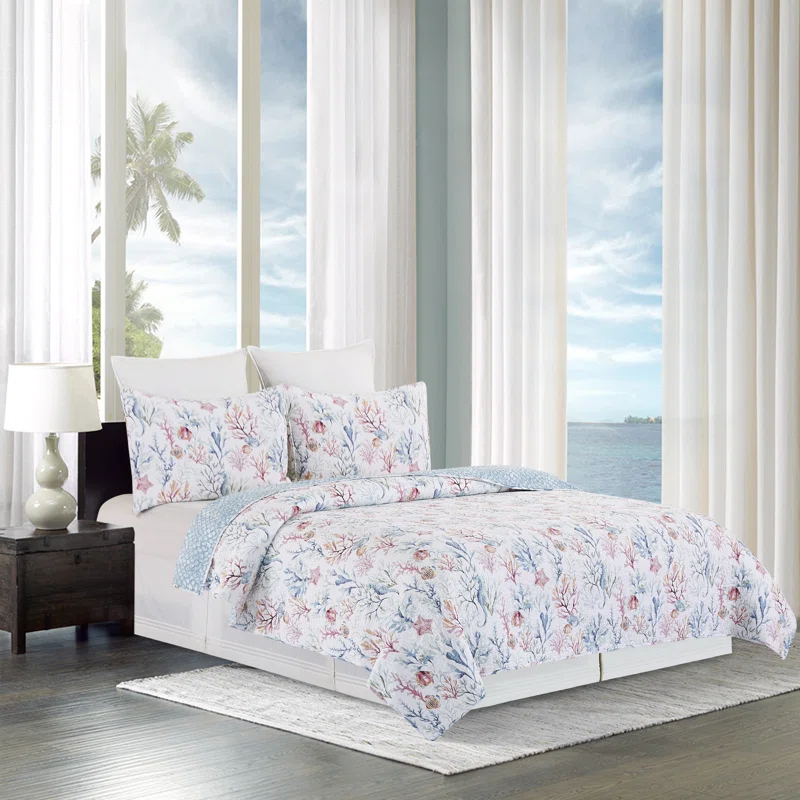 Quilt Set Cotton Reversible and Machine Washable (Set of 3)
