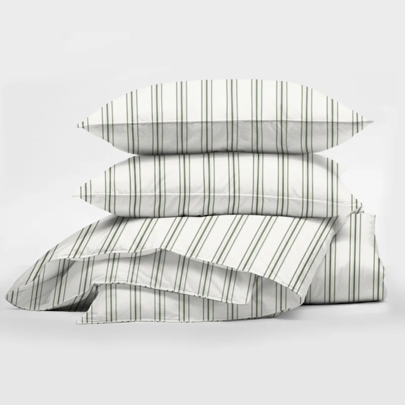 August Stripe Reversible Cotton Comforter Set