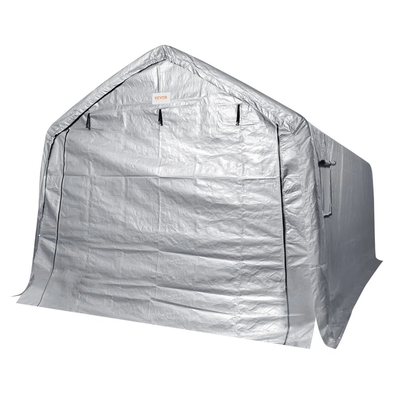 VEVOR Heavy Duty 10 ft. W x 15 ft. D Polyethylene Portable Garage Shed