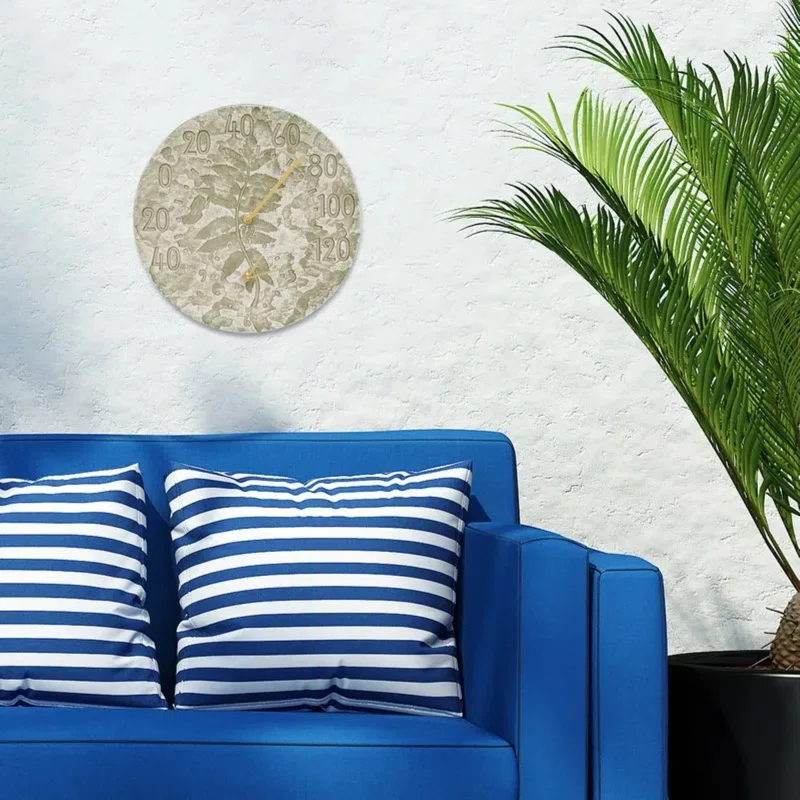 Whitehall Products Sumac Indoor/Outdoor Wall Clock and Thermometer