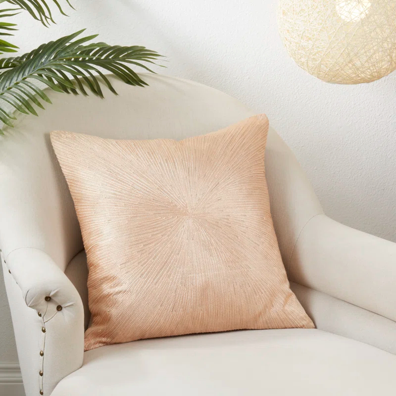 Saro Gemma Design Cotton Throw Pillow