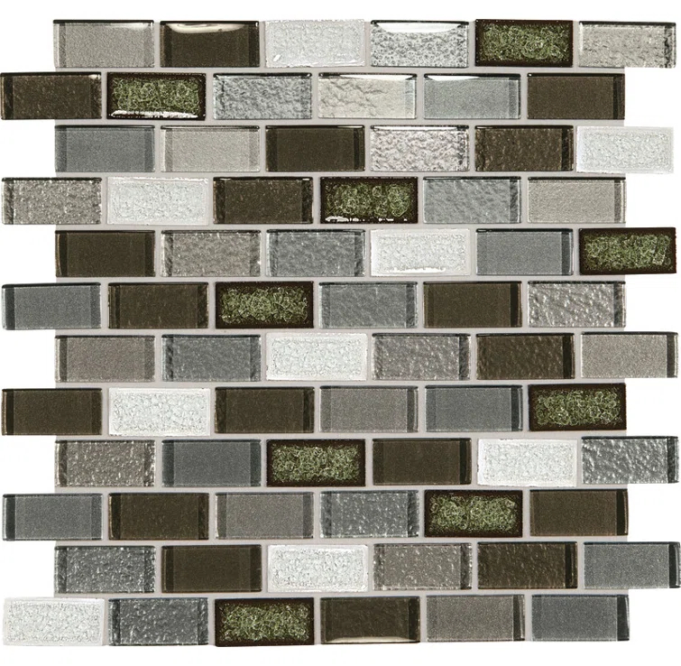 Daltile Crystal Shores 1" x 2" Glass Mosaic Tile