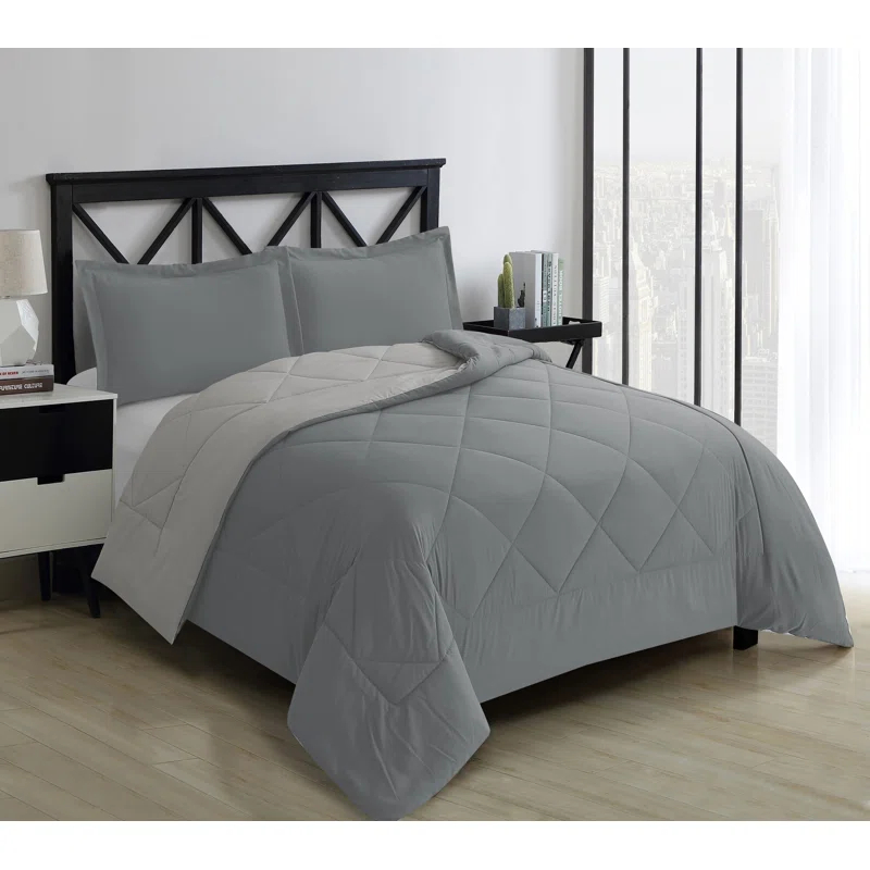 Swift Home 1800 Series Reversible Down-Alternative Comforter Set