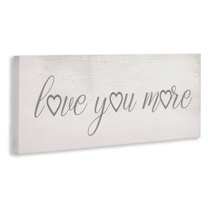 Stupell Industries Love You More Heart Icon Soft Beloved Phrase