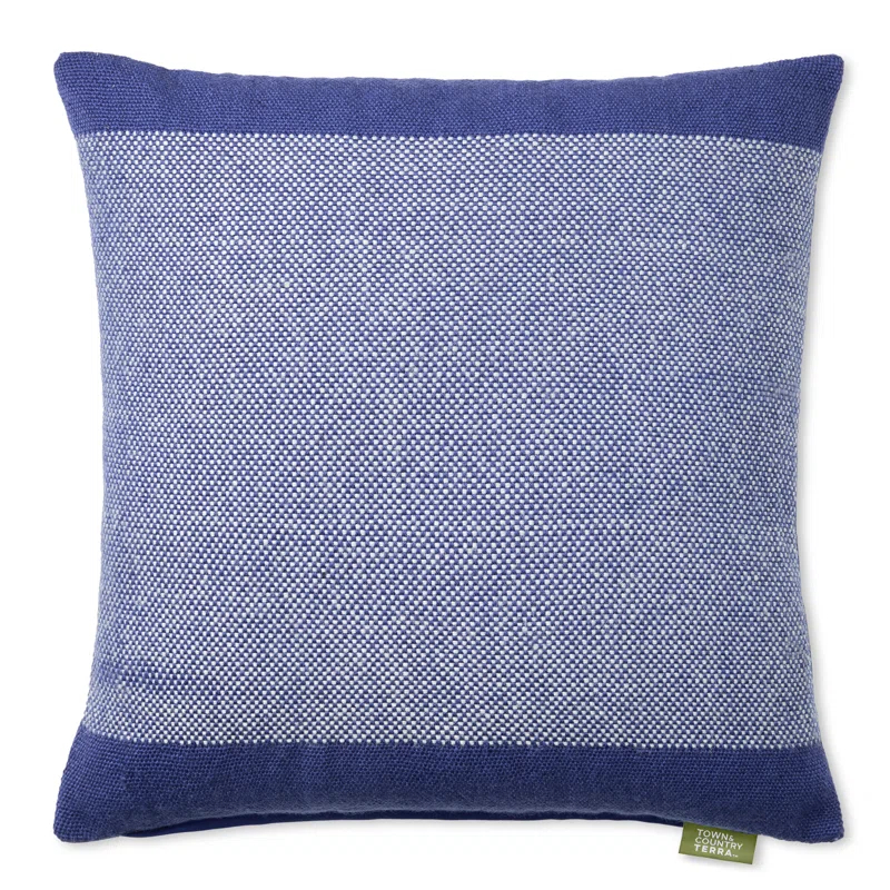 Town & Country Living TOWN & COUNTRY TERRA Alara Solid Border Indoor Outdoor Decorative Pillow 20"x20"