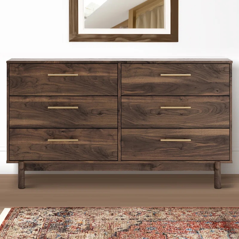 Millwood Pines Dudzik 59'' W 6 - Drawer Dresser