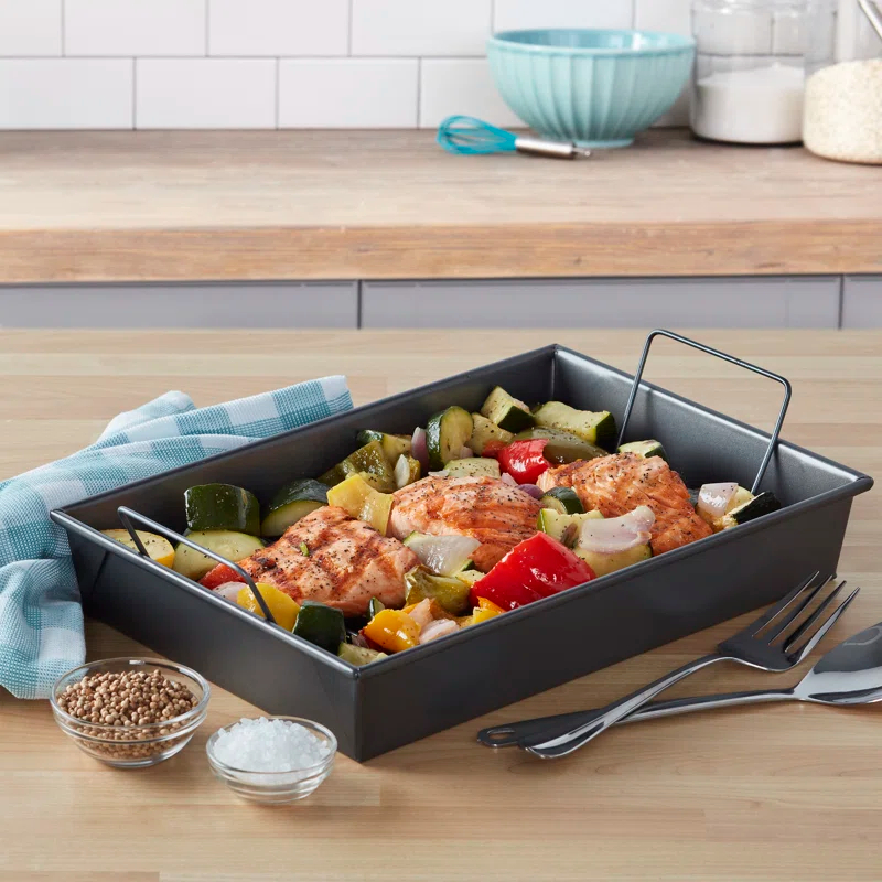 Chicago Metallic Chicago Metallic Professional 13-Inch Non-Stick Roast Pan With Rack