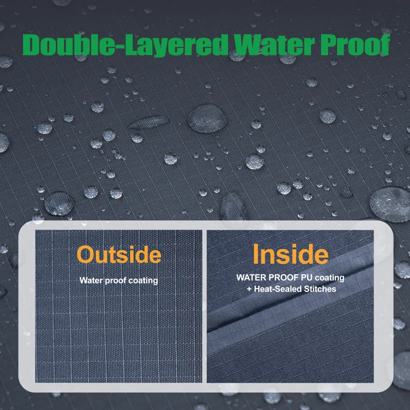 F&J Outdoors Premium Waterproof Outdoor Patio V-Shaped Sectional Sofa Cover: Latest Rip-Stop Fabric, 3-Year Warranty - (113" Left + 83" Right) W x 33.5" D x 31" H