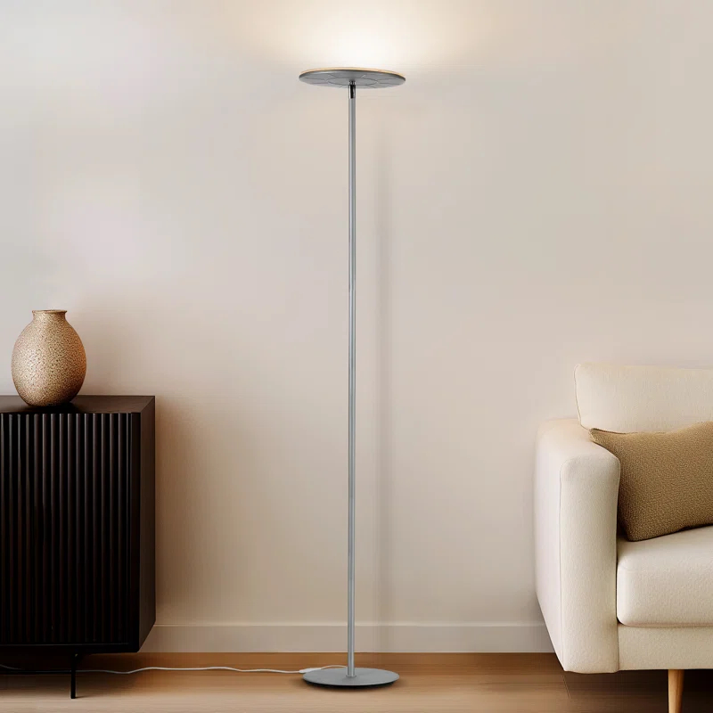Brightech Sky Flux Industrial 63" Dimmable LED Floor Lamp with Adjustable Head