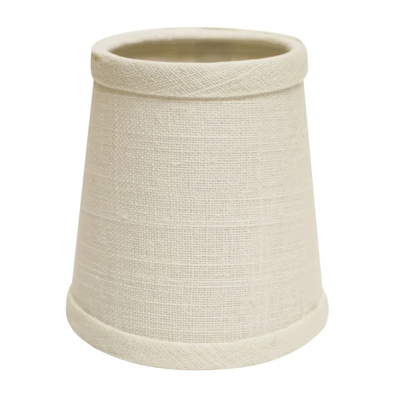 Gracie Oaks Parchment Biege (Set Of 6) Chandelier Linen Lampshades