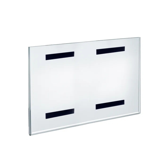 Azar Displays Clear Acrylic Magnet Back Sign Holder Frames 14" W x 11" H - Landscape / Horizontal, 2-Pack (Set of 2)