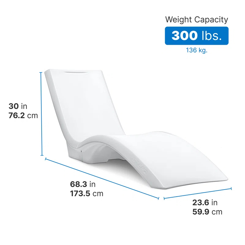 Step2 Step2 White Weighted Vero Pool Lounger and Patio Chaise