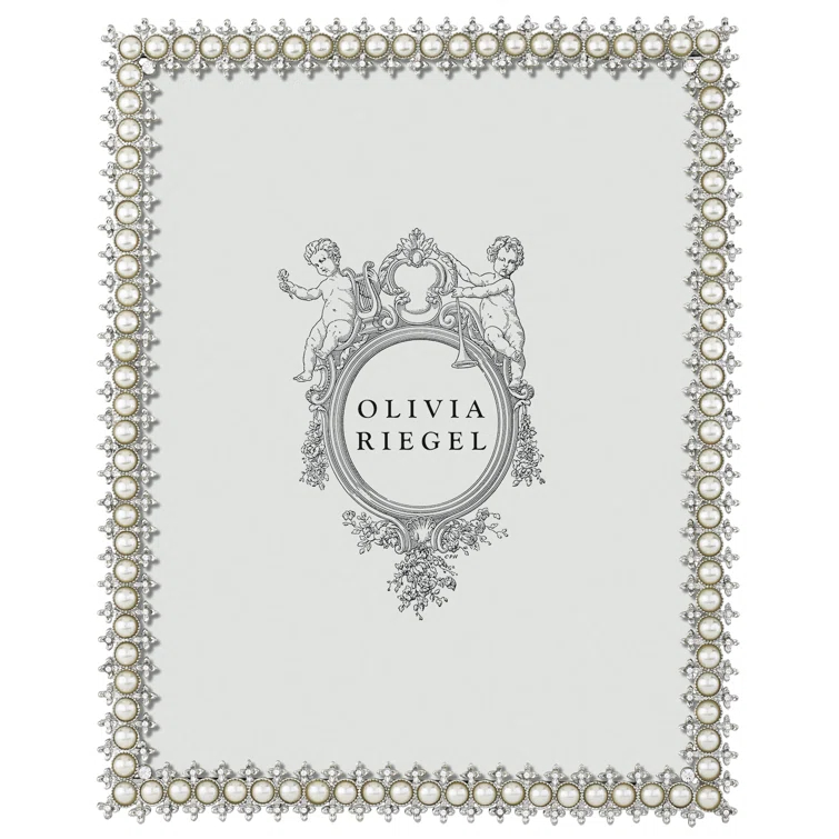 Elegant Silver Crystal 8x10 Tabletop Photo Frame