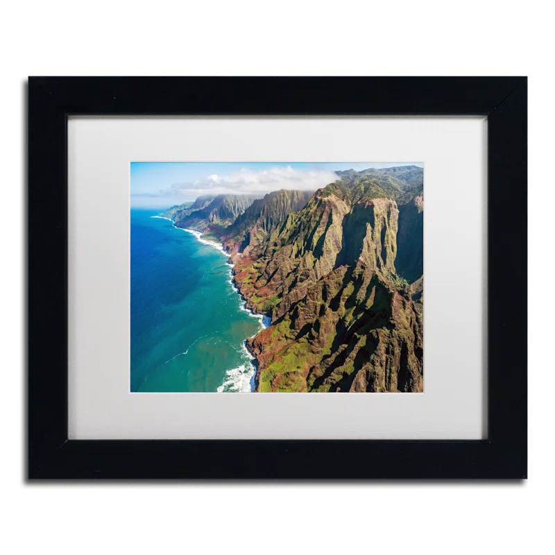 Trademark Fine Art "Napali Coast" by Pierre Leclerc Framed Photographic Print
