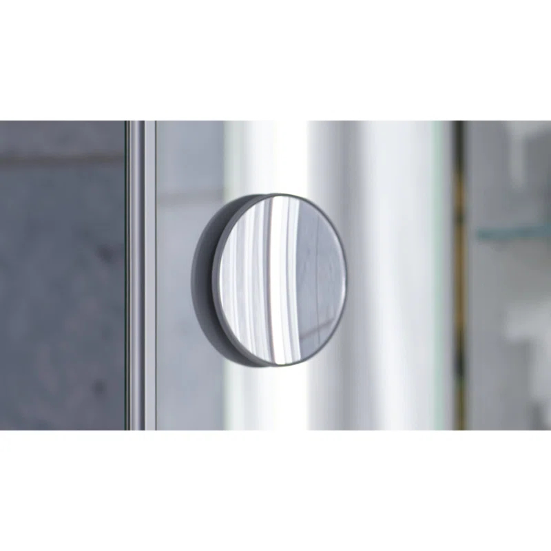 AiO Recessed Frameless Medicine Cabinet with 6 Adjustable Shelves and LED Lighting