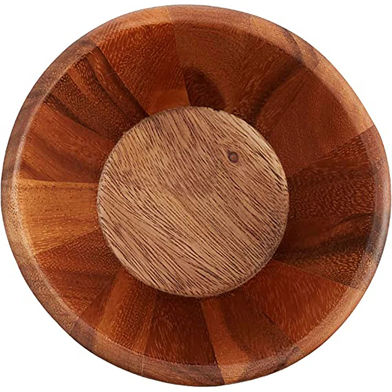Lipper Acacia Wave Bowls, Set Of 4