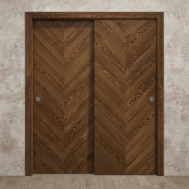SARTODOORS Slab Door Panel | Ego 5005 | Wood Veneer Doors | Pocket Closet Sliding Barn