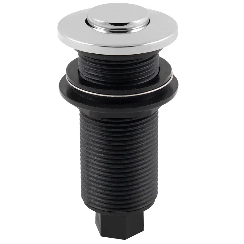 Westbrass Kitchen Sink Waste Disposal Air Switch and Dual Outlet Control Box, Flush Button
