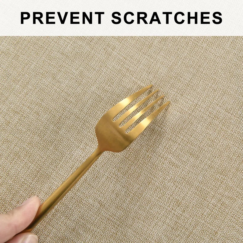 Hokku Designs Round Linen Tablecloth 90 Inch - Wrinkle And Stain Resistant Washable Polyester Fabric Table Cloth For Dining Room Kitchen Party, Beige