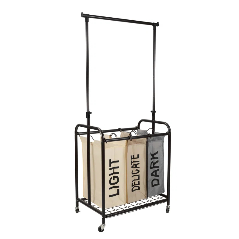 Rebrilliant Metal Rolling Laundry Sorter with Handles