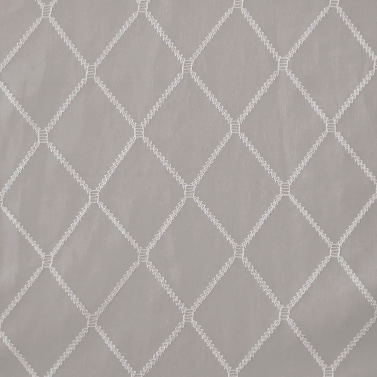 Madison Park Irina Solid Sheer Embroidered Single Window Scarf